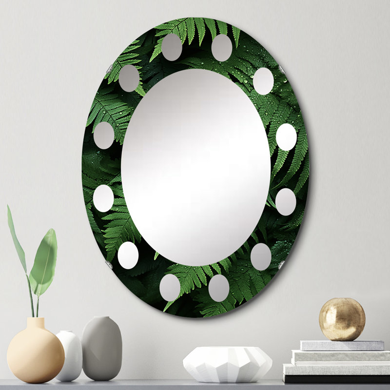 Pasteque - Miroir mural moderne ovale, 30 po x 20 po