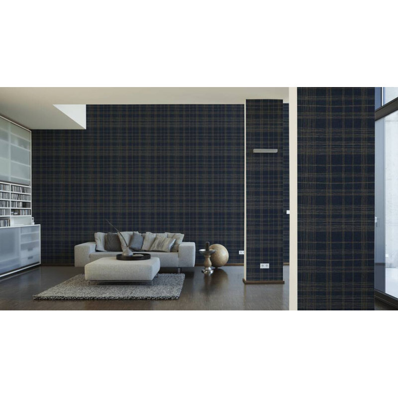 Vose Abstract Double Roll, Blue/Black/Gold
