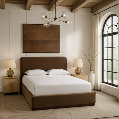 Jann Velvet Upholstered Bed