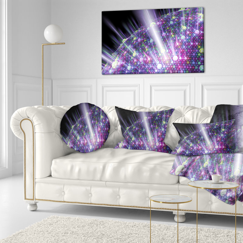  Coussin lombaire abstrait à bulles solaires, Mauve
