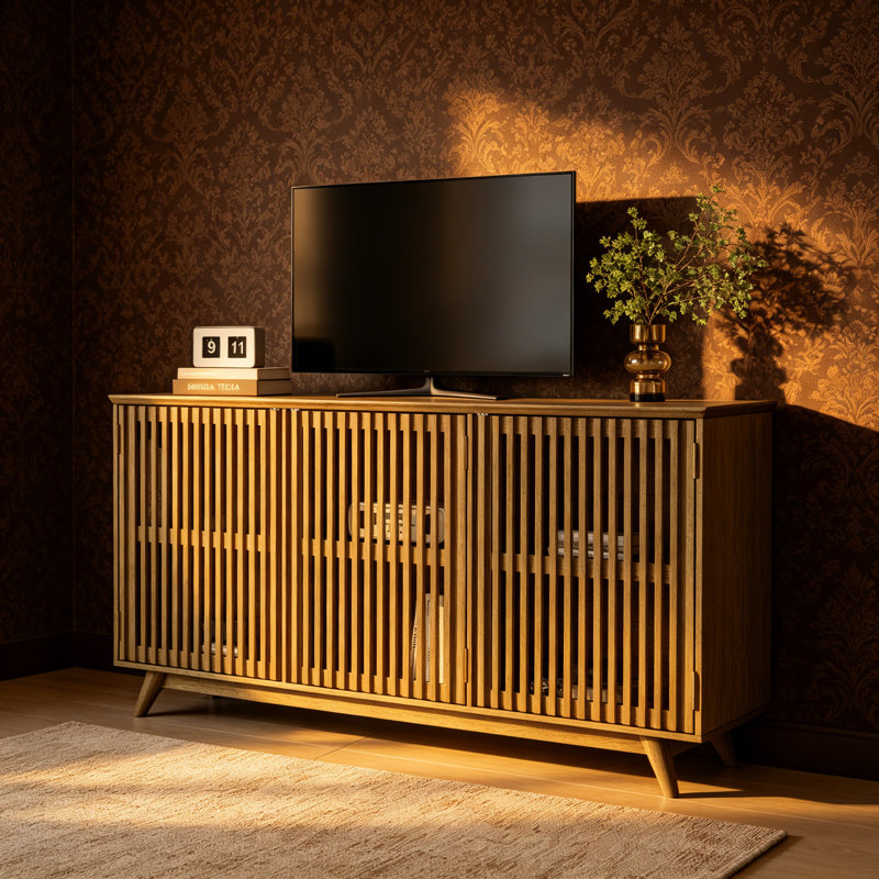 Solid Knot-Free Pine Wood TV Stand