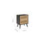 Noemi 2 Drawer Bedside Table-1686607532