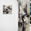 Rideau en velours moderne obscurcissant gris intérieur noir World Of Marble II - 1 panneau-107578656