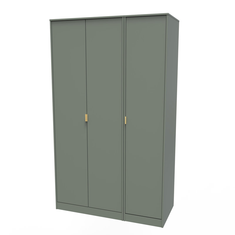 Fully Assembled Hong Kong 2 Door Wardrobe, 197cm H x 111cm W x 53cm D, Reed Green