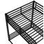 Lit superposé en métal, structure de lit superposé au-dessus du plancher double, lit superposé robuste pour enfants, adolescents, adultes, conception à bruit réduit, noir-561411398