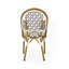 Ensemble de 2 chaises bistro d'extérieur en rotin et aluminium PE