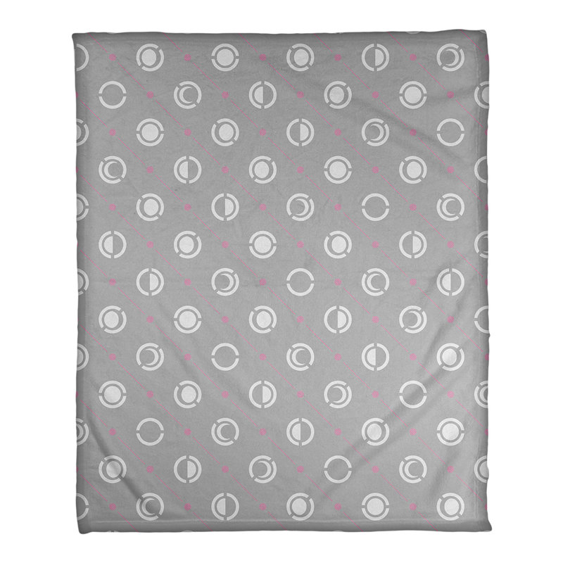 Couverture polaire moon phases, l 30 po x L 40 po, Rose