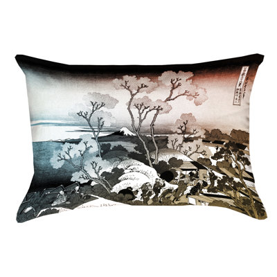 Katsushika Hokusai Faux Leather Reversible Pillow Cover