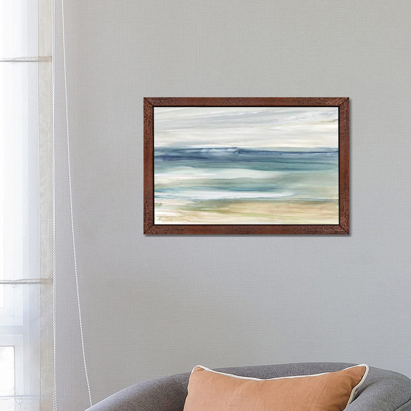 Ocean Breeze by Carol Robinson - Floater Frame Painting on Canvas, 152.5 cm H x 101.5 cm W, Brown Floater Framed