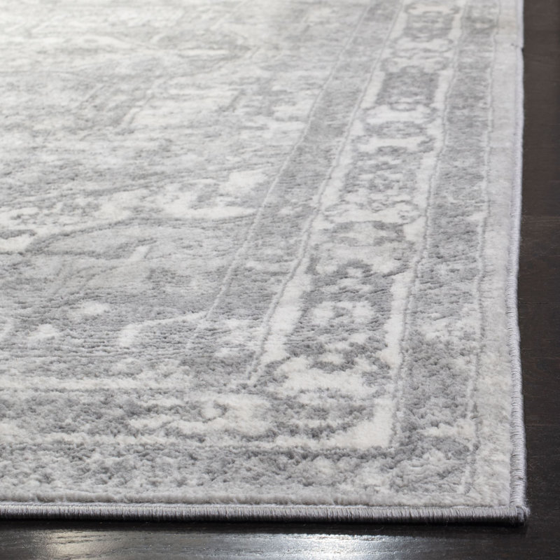 Tapis oriental crème / gris Llana, Rond 11 pi