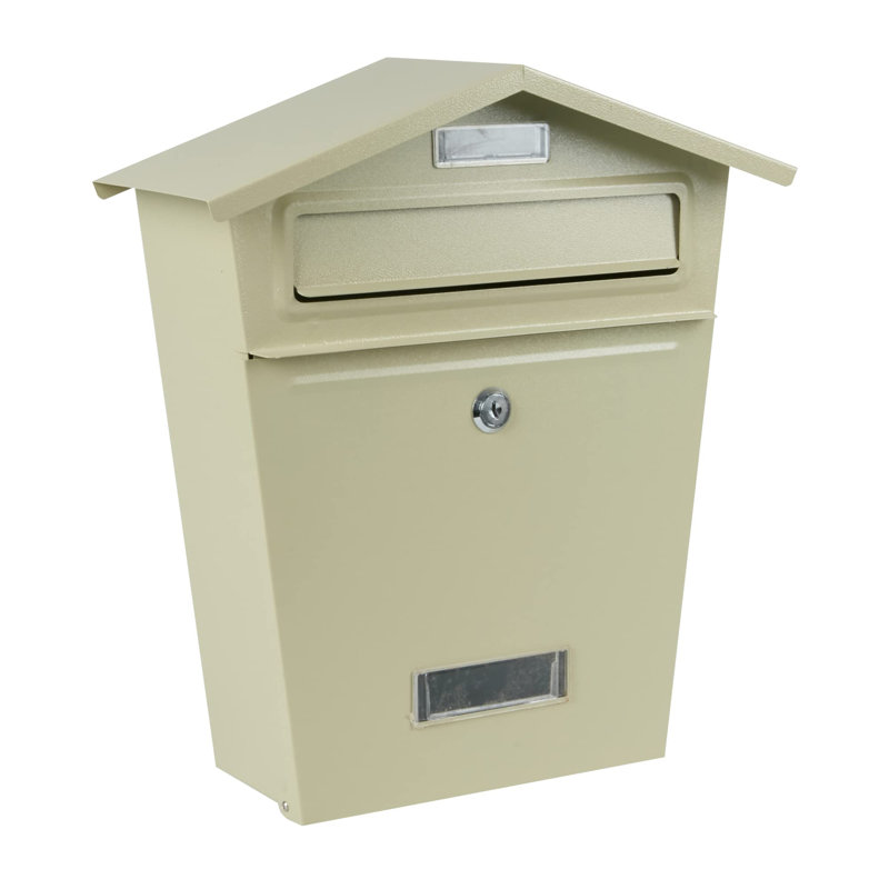 Morphou Wall Mounted Post Box, Beige