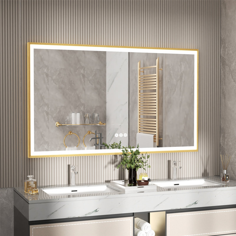 Aluminium Rectangle Wall Mirror, 23.5" x 39.3"