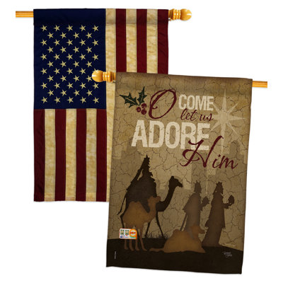 2-Sided Polyester/Polyester Blend 40 x 28 in. House Flag