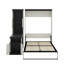 Lit escamotable double avec bureau et armoires