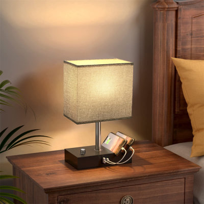 Alfonsas Dimmable Table Lamp With USB Charging Ports