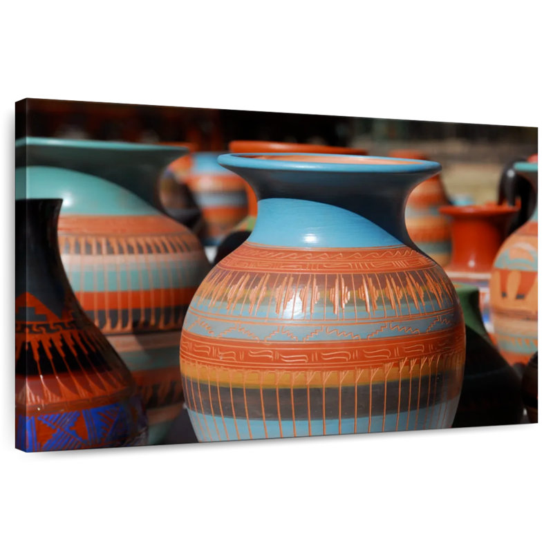 Senne Native American Pottery, 8" H x 12" W