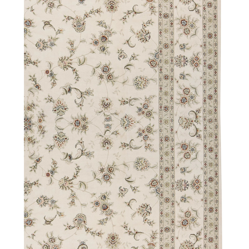 Oriental Area Rug in Ivory, Rectangle 12' x 18'