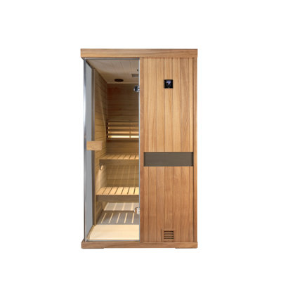 Two-Person Mahogany Steam Sauna Room