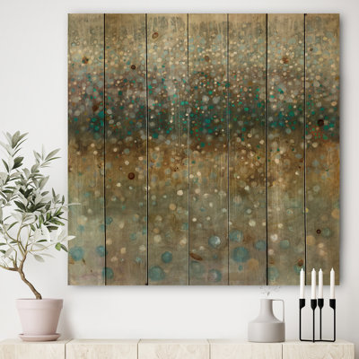 Brown Rain - Cabin and Lodge Print on Natural Pine Wood