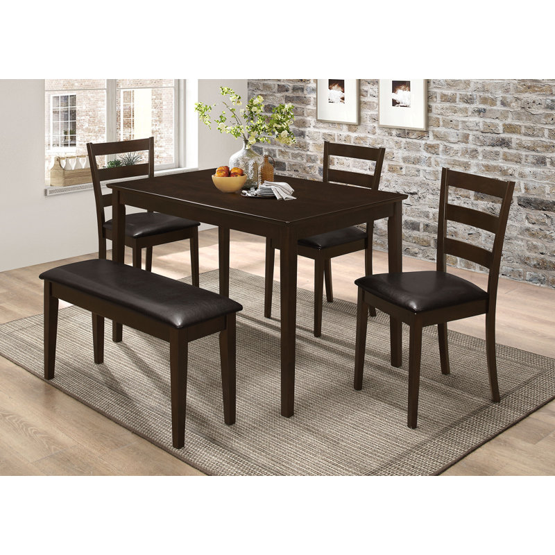  Guillen 5-piece Rectangular Dining Table Set Cappuccino