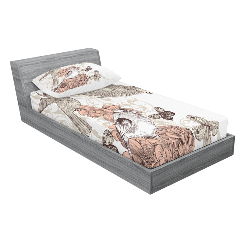 Microfiber Sheet Set, Twin Sheet Set with Fitted Sheet