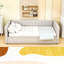 Lit de jour simple en chenille rembourré avec lit gigogne simple-2113181080