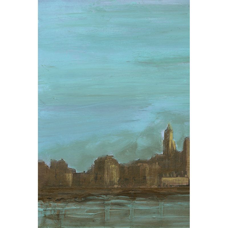 Manhattan Triptych I - Wrapped Canvas Painting, 91cm H x 61cm W
