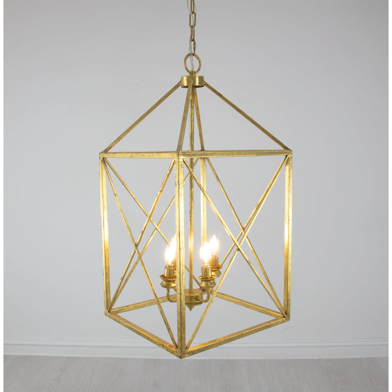 Megan 4 - Light Chandelier, Gold
