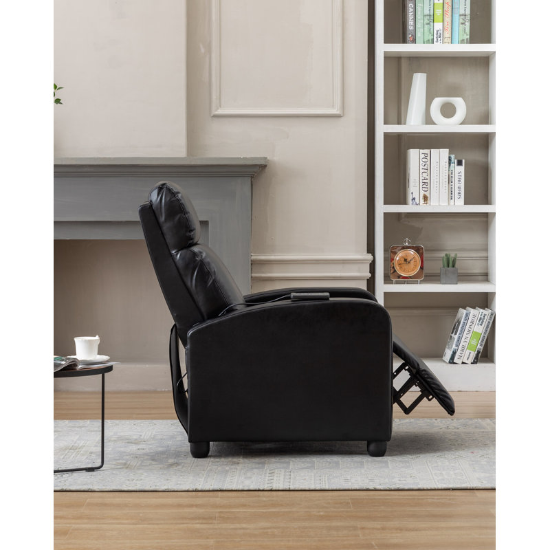 Maleah 25.6'' Wide Modern and Soft Breathable Leather Compact Massage Chair with Remote Control