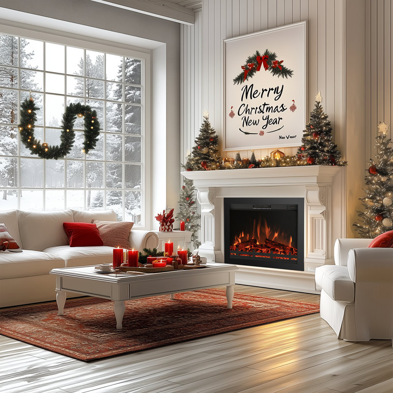 Aaryana Electric Fireplace Insert, 24.52" H x 29.07" W x 7.74" D