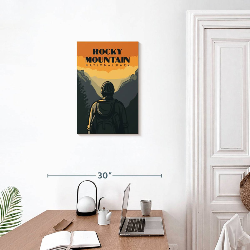 Affiche de randonnée Senne Rocky Mountain, H 24 po x l 16 po