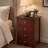 Transitional Cherry Wood Nightstand For Bedrooms