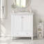 Ensemble de meuble-lavabo 30 po avec lavabo, armoire de salle de bain multifonctionnelle avec portes et tiroir, structure solide et panneau de fibres à densité moyenne-93548484