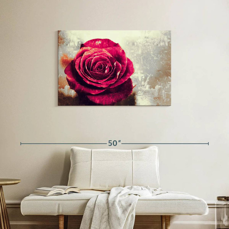 Rose texturé Harnek, H 24 po x l 36 po