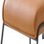 Fauteuil d'appoint et repose-pieds en cuir fleur-526376492