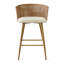 Tabouret de bar rembourré avec structure en métal (lot de 6)