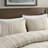 100% Cotton Dyed Comforter King - Soft Taupe & White, Overfilled,-118739972
