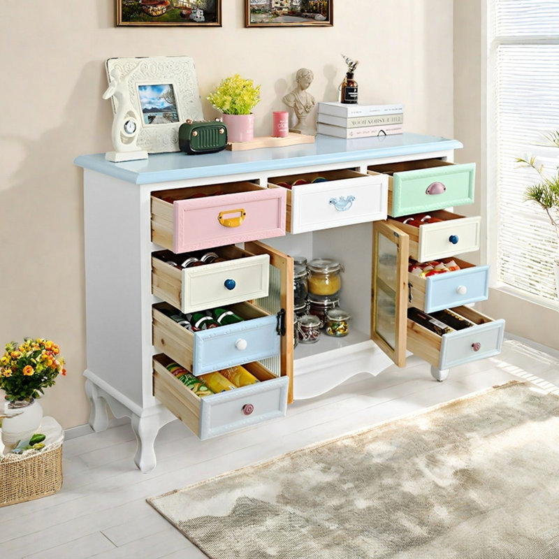 Modern color multi-functional accent cabinet