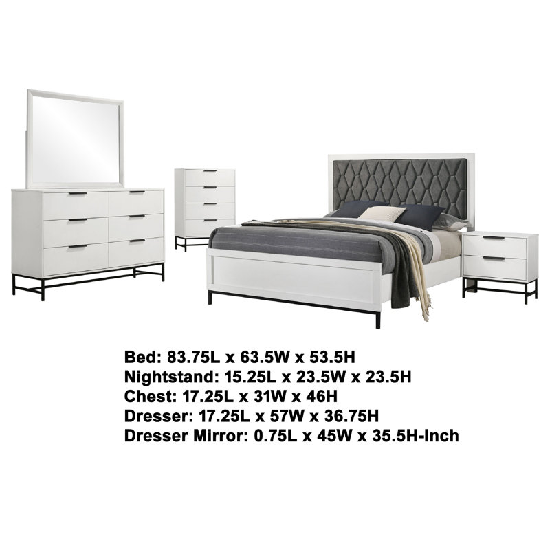 Noro 5 Piece Bedroom  Set
