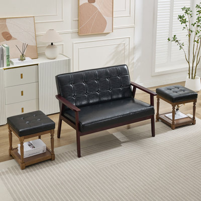 Table de bout avec rangement Gladis (ensemble de 2)