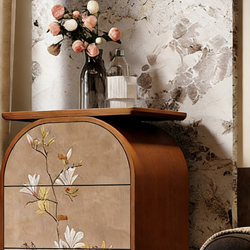 Armoire d'entrée 4 tiroirs Luxe, Noyer