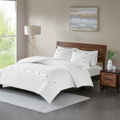 Ensemble de housse de couette en coton 3 pièces Gracie Mills Lucaff Waffle