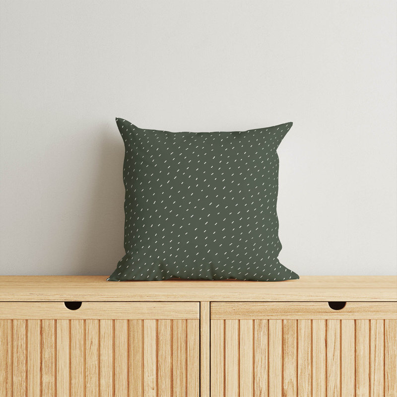 Coussin Paulie, H 20 po x l 20 po, Chimichurri / rayé vert