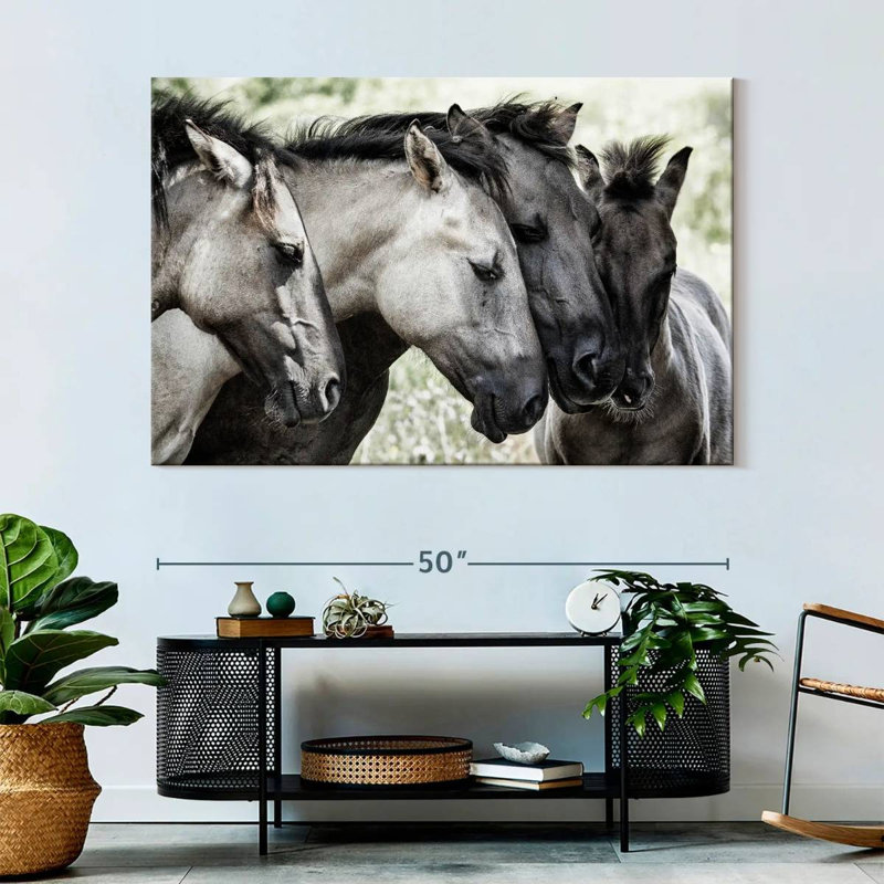 Van Den Four Konik Horses, 34" H x 51" W