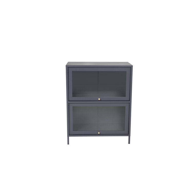 Isiah 80cm Wide Solid Wood File Cabinet, Light Grey