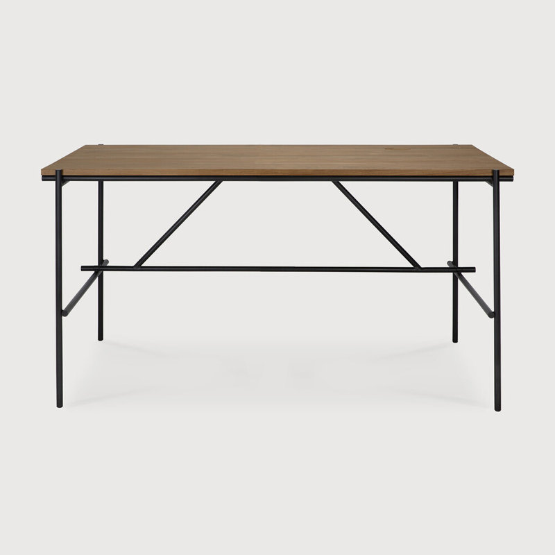 Oscar Solid Wood Writing Desk, 30" H x 55.5" W x 28" D