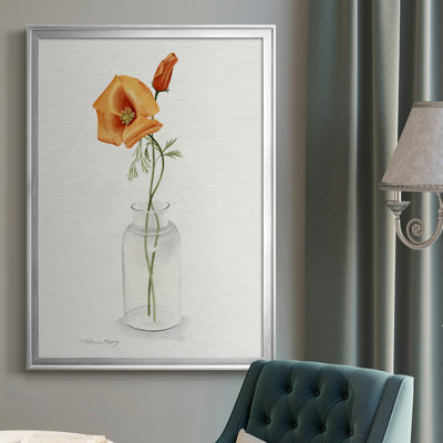 " California Poppy Vase I "