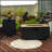 32" Propane Gas Fire Pit Table With Propane Tank Cover, 50000 BTU Rectangular Fire Pit With Beautiful Wicker Base For Outside Garden-113988215