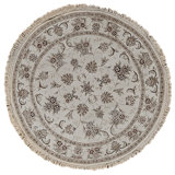 High-Quality Hand-Knotted Ivory Area Rug