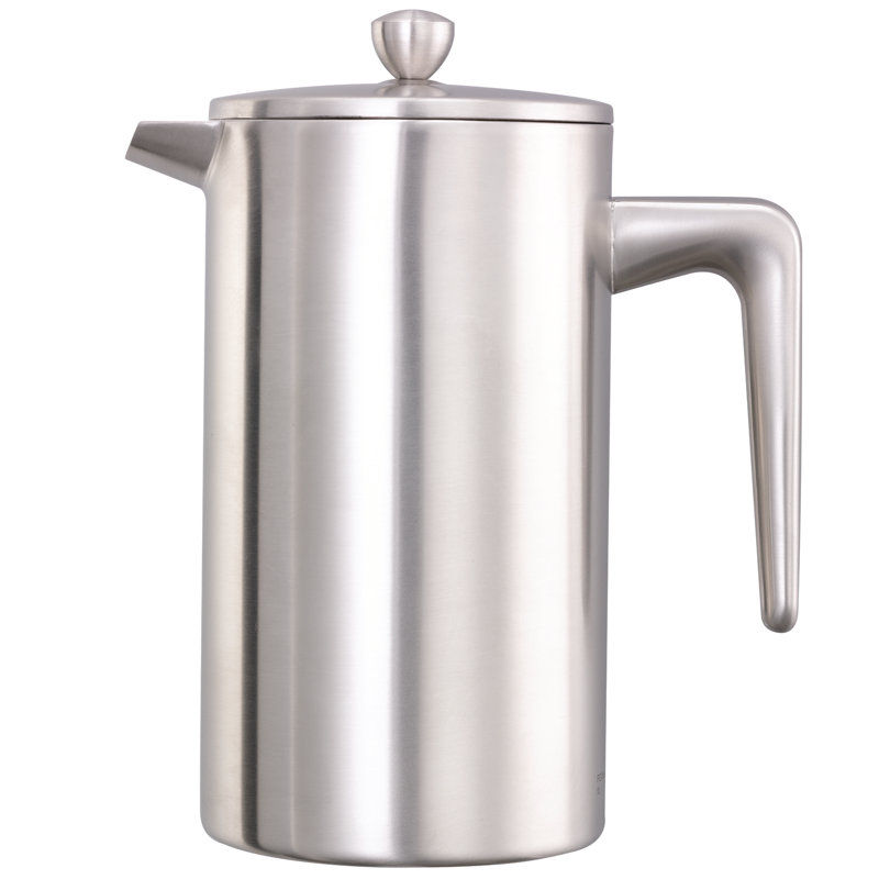 Cafetière à double paroi en acier inoxydable, Brossé, 4,23 tasses
